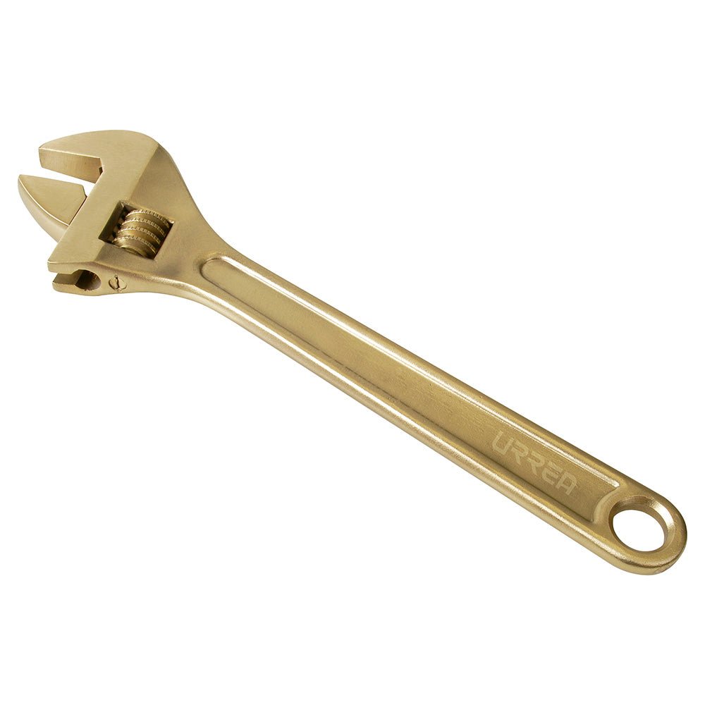 Llave ajustable de bronce-aluminio antichispa de 8" Urrea. - FERRETERÍA WITZI