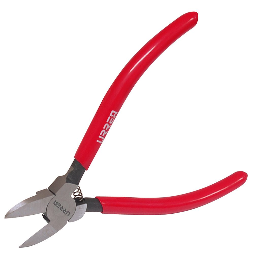 Pinza con mango rubber grip corte al ras para plástico y materiales no ferroso 6" Urrea - FERRETERÍA WITZI