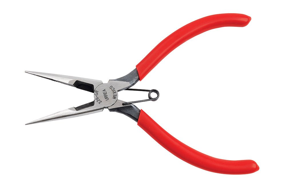 Pinza punta larga corte lateral 6-5/8" con resorte Urrea. - FERRETERÍA WITZI