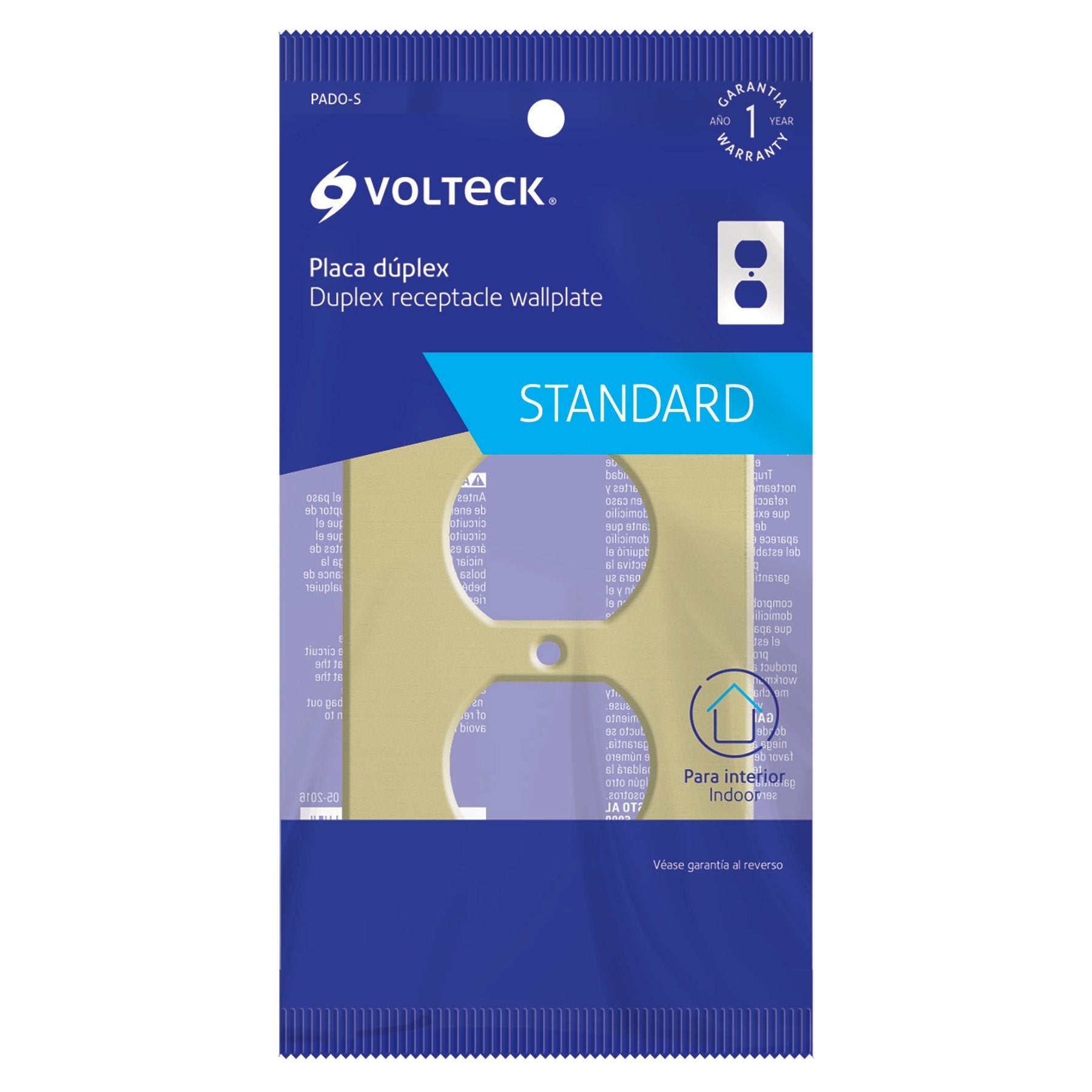 Placa Dúplex De Aluminio, Línea Standard, Volteck - FERRETERÍA WITZI