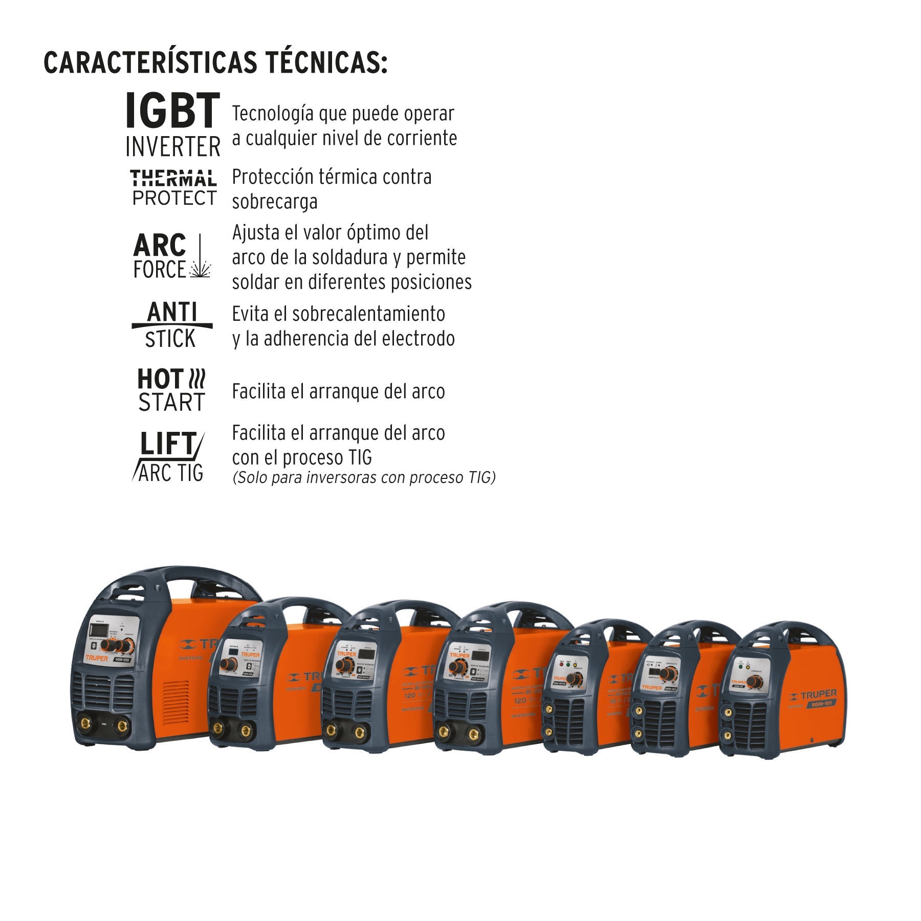 Soldadora inversora 100 A, 127 V, Truper - FERRETERÍA WITZI